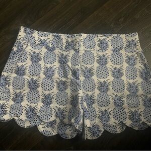 Crown and ivy blue and white pineapple shorts women’s size 10